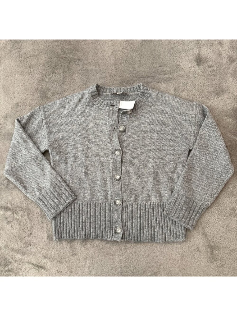NWT Loft Gray Chunky Oversized Sweater Cardigan Womens XS